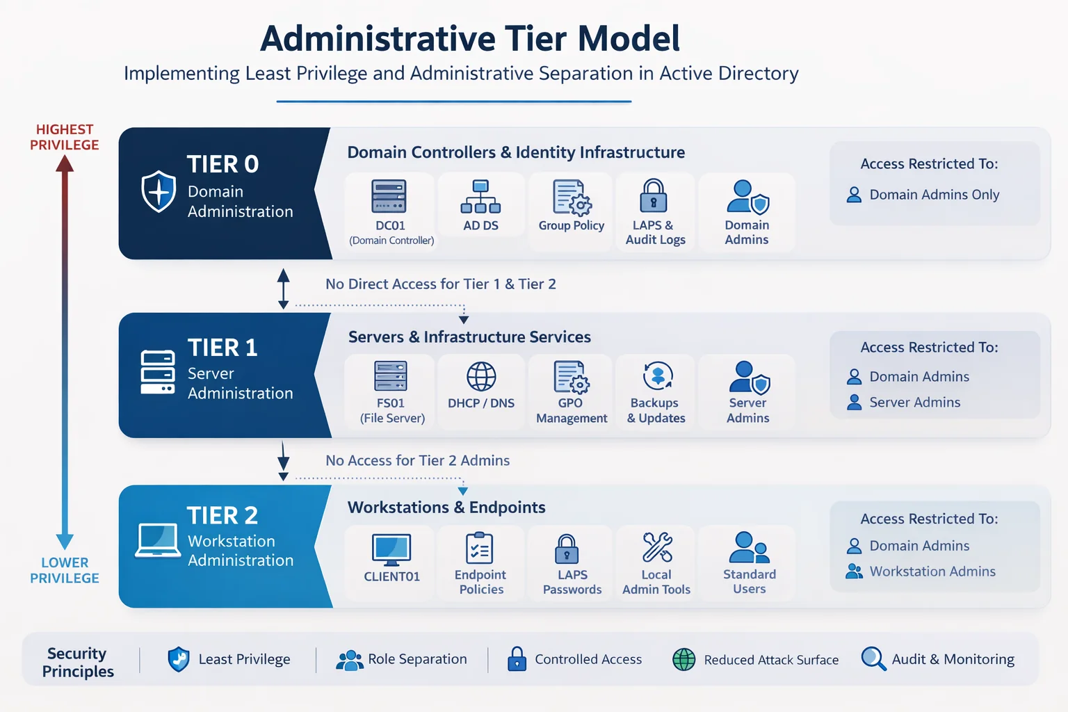 Administrative Tier Model diagram